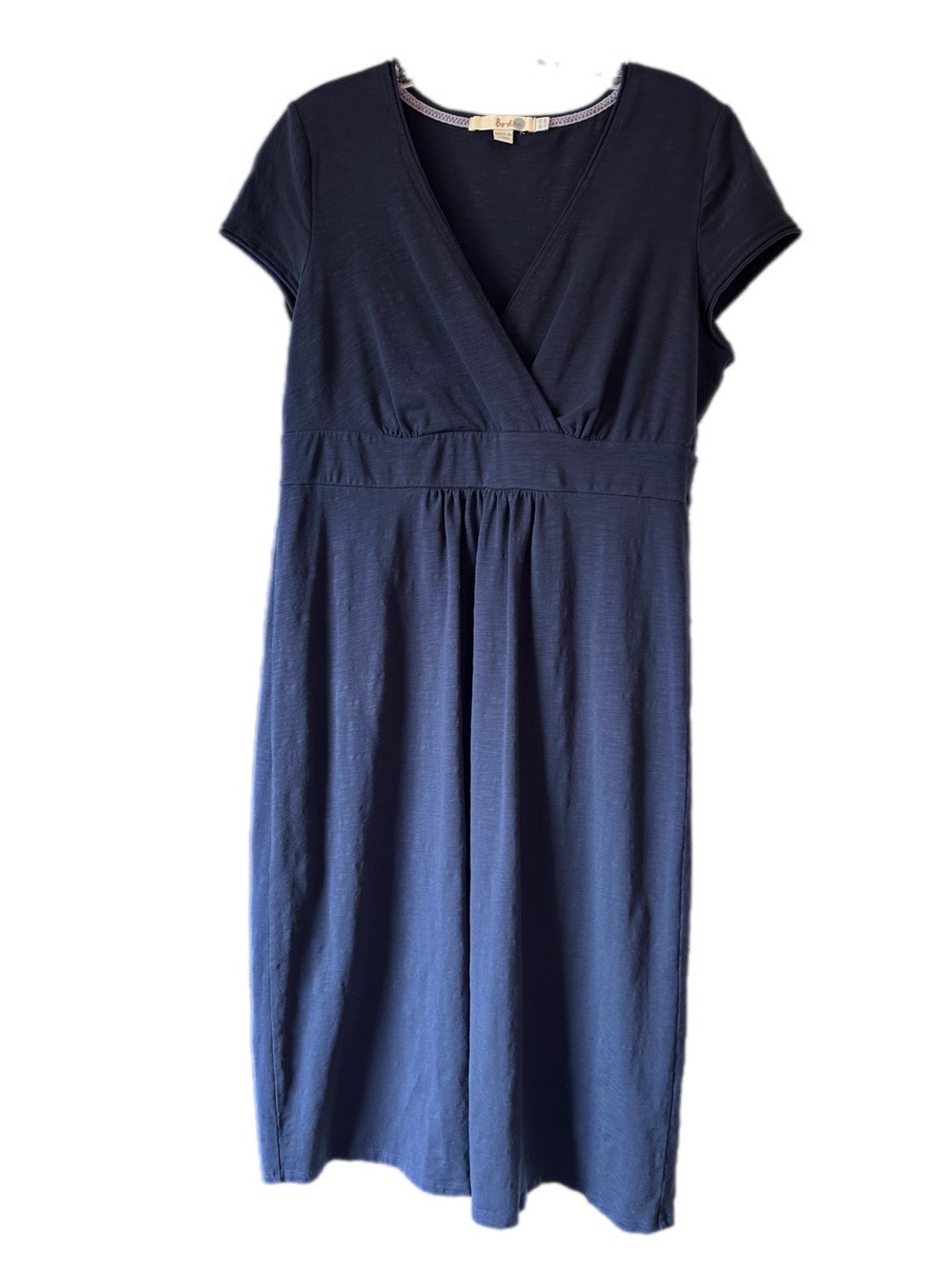 Boden Lottie Navy Wrap-Front Midi Dress